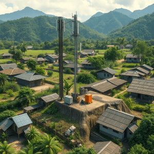 Cell Sites (สถานีฐาน) / Antennas & Azimuths (เสาอากาศและมุมแอซิมัท)